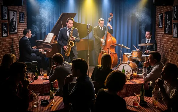 Jazz club atmosphere